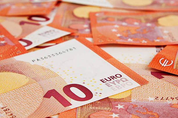 istock Background of ten euros notes 483556208