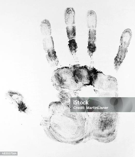 Generic Handprint Hand Print Isolated On White Stock Photo - Download Image Now ...