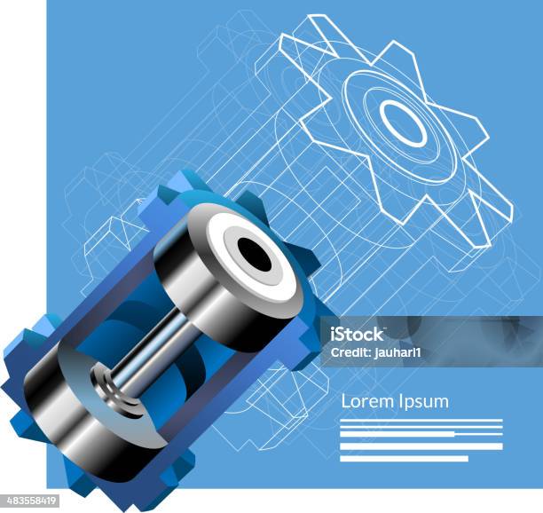 Technologia Tło Abstrakcyjne - Stockowe grafiki wektorowe i więcej obrazów Szpula - Szpula, Abstrakcja, Część maszyny