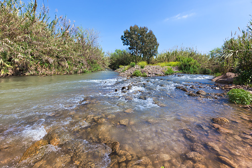 Jordan River at the north of Israel