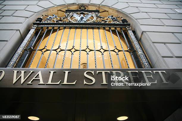 Wall Street Budynek Fasada - zdjęcia stockowe i więcej obrazów Wall Street - Wall Street, Architektura, Bez ludzi