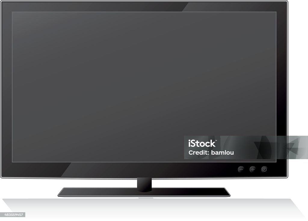 Televisor lcd de - arte vectorial de Dispositivo de pantalla libre de derechos