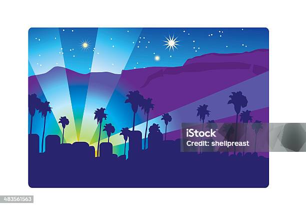 Hollywood Hills 2 Stock Illustration - Download Image Now - Hollywood Sign, Star - Space, Star Shape