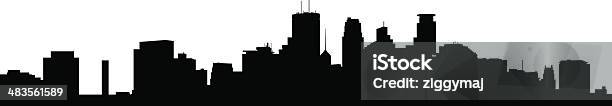 Skyline Von Minneapolis Stock Vektor Art und mehr Bilder von Minneapolis - Minneapolis, Stadtsilhouette, Vektor