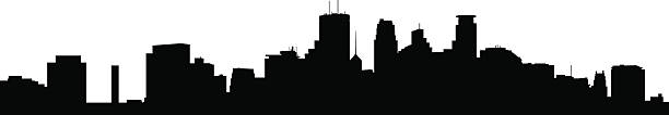Minneapolis Skyline Minneapolis Skyline, Minnesota USA minneapolis illustrations stock illustrations