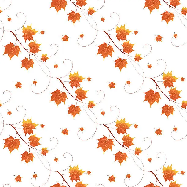 Vector illustration of Autumn seamless pattern