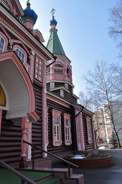 istock Wooden Orthodox Church in the spring. 483562785
