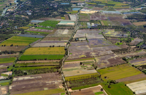 Aerial photography of agricultural fields