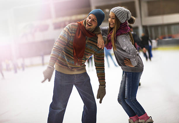 istock Winter sport, father and daughter 483563449