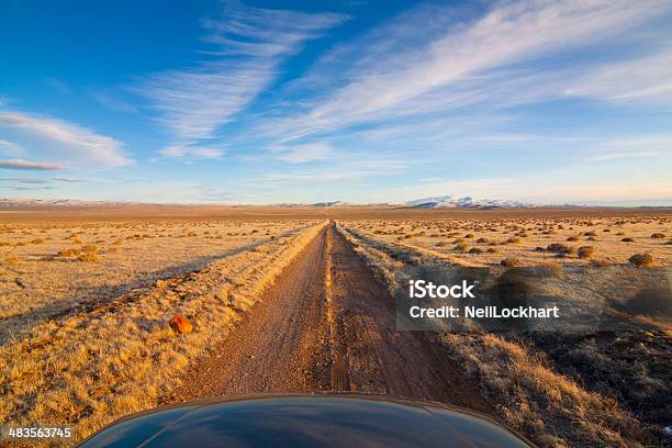 Nevada Desert Road Stock Photo - Download Image Now - Adventure, Blue, Cloud - Sky