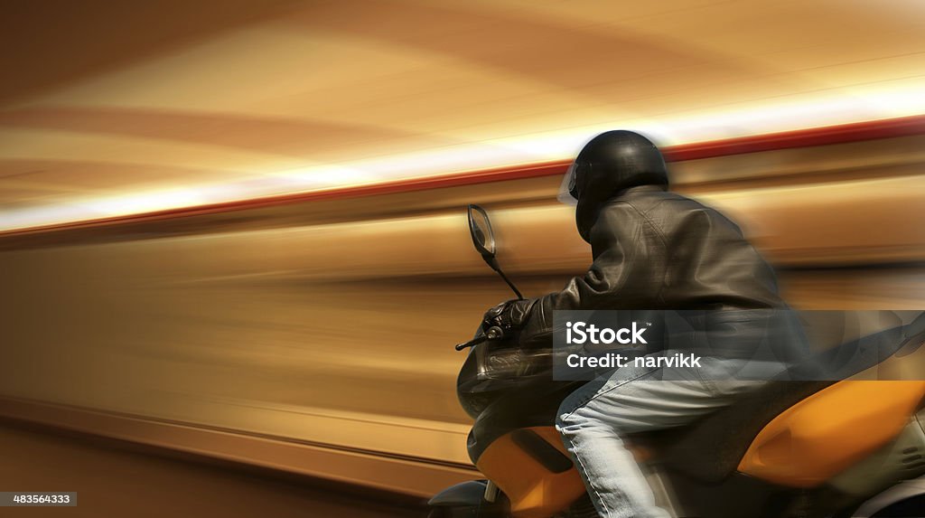 Piloto de Ciclista em movimento - Royalty-free Motorizada Foto de stock