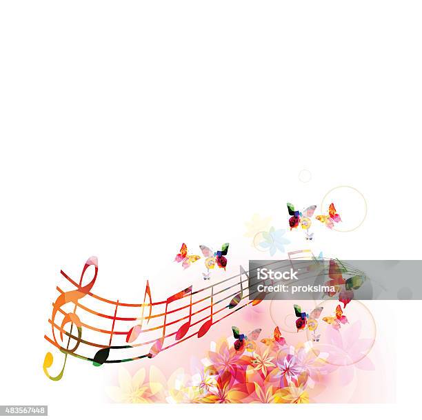 Colorful Music Background Stock Illustration - Download Image Now - Music, Creativity, Opera