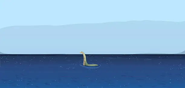 Vector illustration of Loch Ness