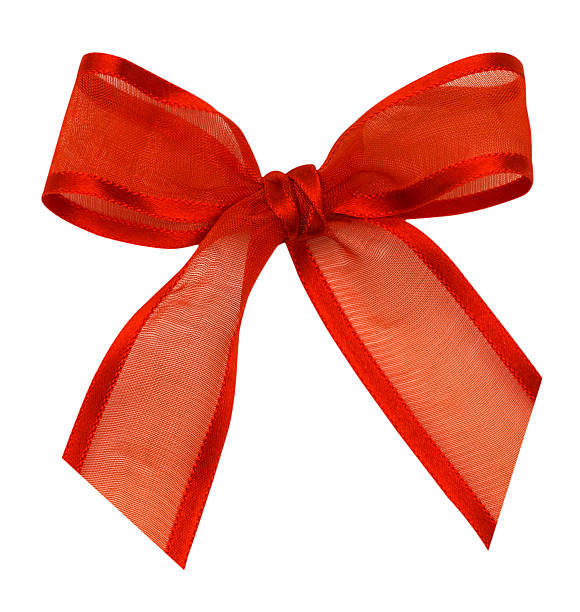 istock red silk ribbon knot on white background 483570825