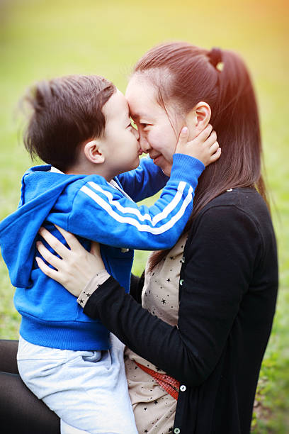 istock Happy Asian mother and son 483571057