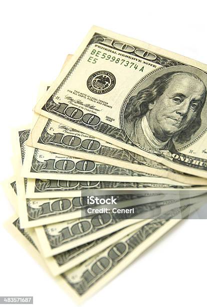 Concorso Pila Di Banconote Da 100 Dollari - Fotografie stock e altre immagini di Abbondanza - Abbondanza, Affari, Affari finanza e industria