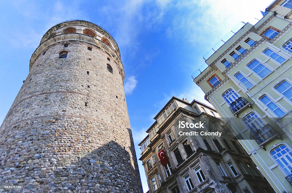 Torre de Gálata Istambul - Foto de stock de Antigo royalty-free