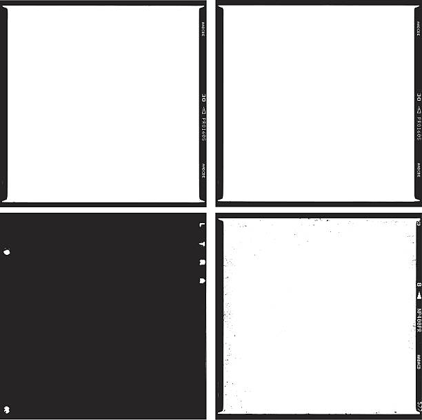 zeskanowane klisze średni format square trace - medium format camera obrazy stock illustrations
