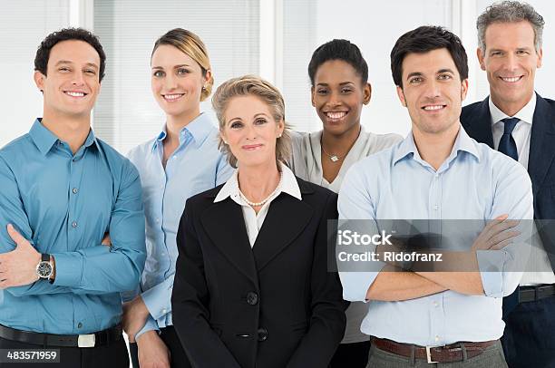 Happy Business Teamwork Stock Photo - Download Image Now - Office, Teamwork, Group Of People