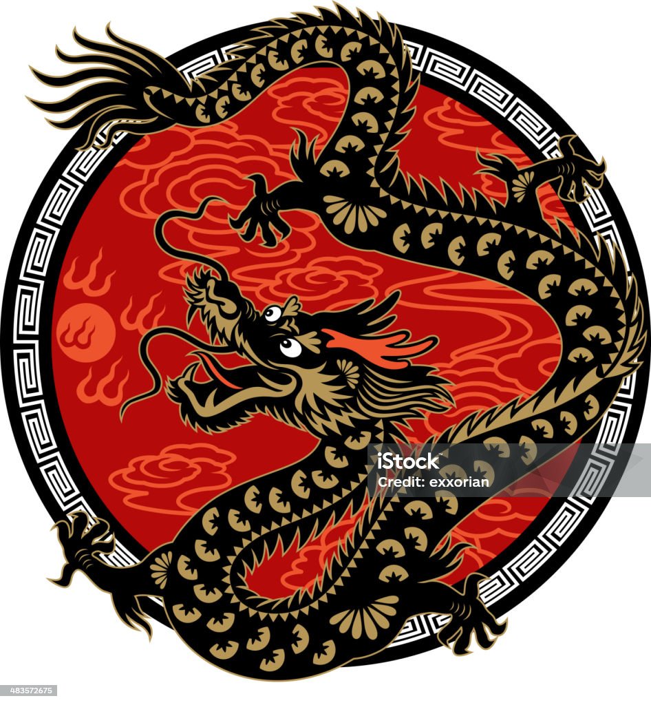 Year of the Dragon Symbol Art for the Year of the Dragon 2012 Dragon stock vector