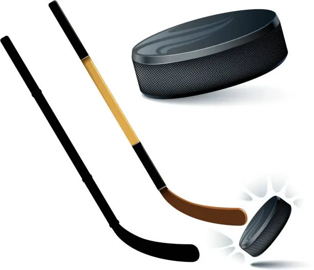 Vector illustration of hockey materials