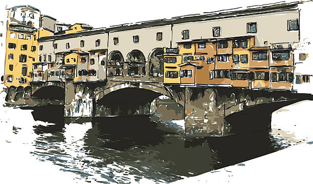 ilustrações de stock, clip art, desenhos animados e ícones de ponte vecchio - ponte vecchio