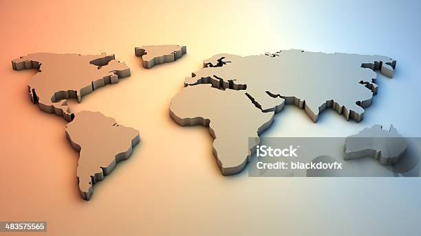 3d World Map Stock Photo - Download Image Now - World Map, Three Dimensional, Amazon Rainforest