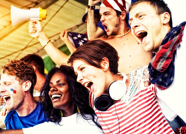istock Sports fans cheering a game 483576355