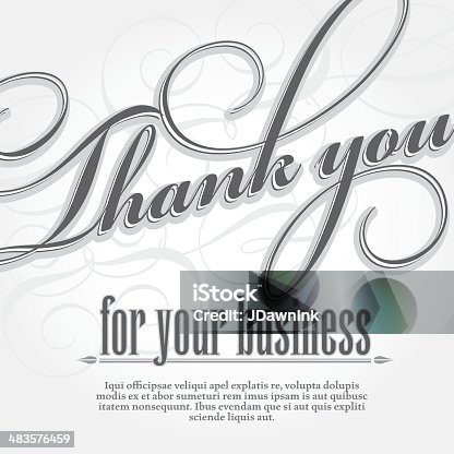 istock Thank you for your business design card template 483576459