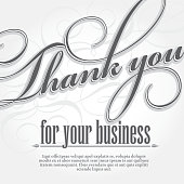 istock Thank you for your business design card template 483576459