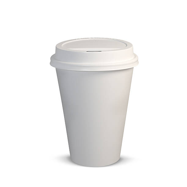 istock Plastic Cup. Concept with green arrows from the grass. 483578912