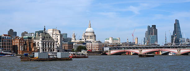 istock Saint Pauls Cathedral Blackfriars bridge and city skyscrapers 483579894