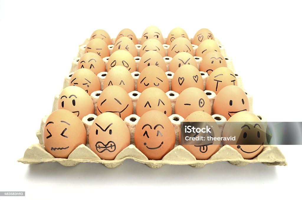 Pack the emotion eggs pack the emotion eggs Anger Stock Photo