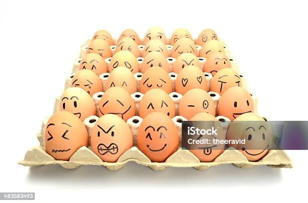 Pack The Emotion Eggs Stock Photo - Download Image Now - Anger, Animal Egg, Concepts