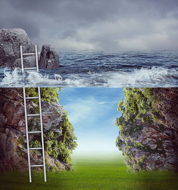 istock Rough sea and calm summer weather 483583868