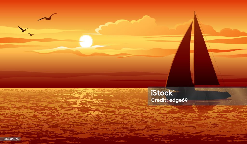 Sunset All elements are separate objects, grouped and layered. File is made with simple gradient. Global color used. 300dpi jpeg included. Please take a look at other works of mine linked below.  Sunset stock vector