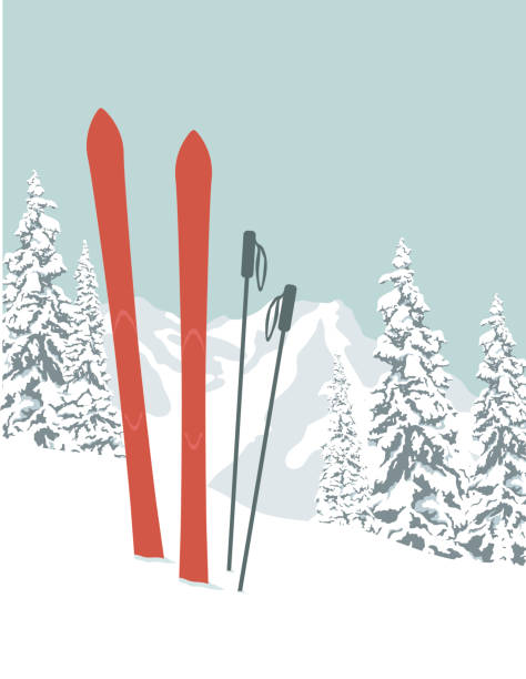 skier - ski stock-grafiken, -clipart, -cartoons und -symbole