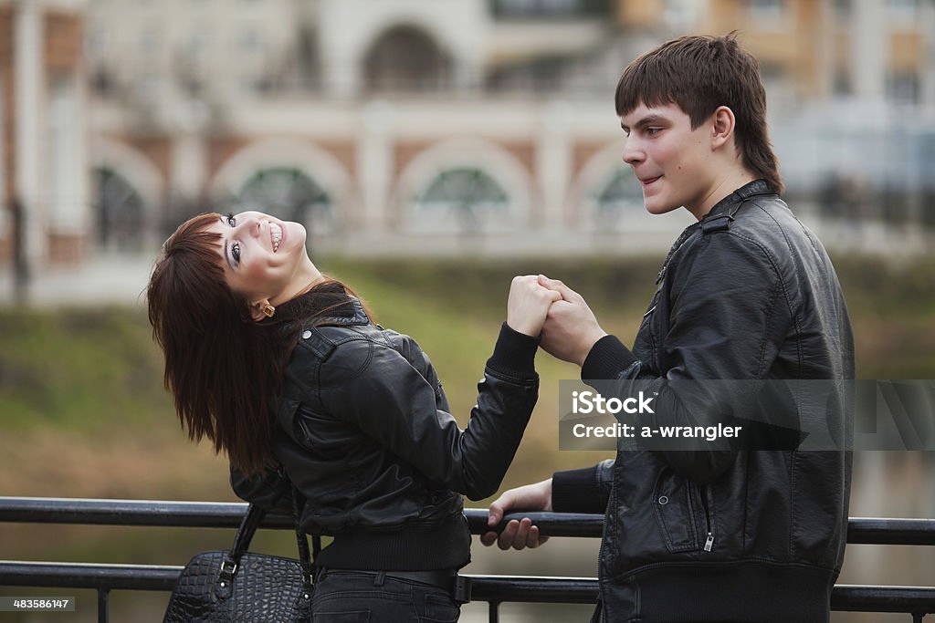 Happy young couple other photos of "Love story" series: 16-17 Years Stock Photo