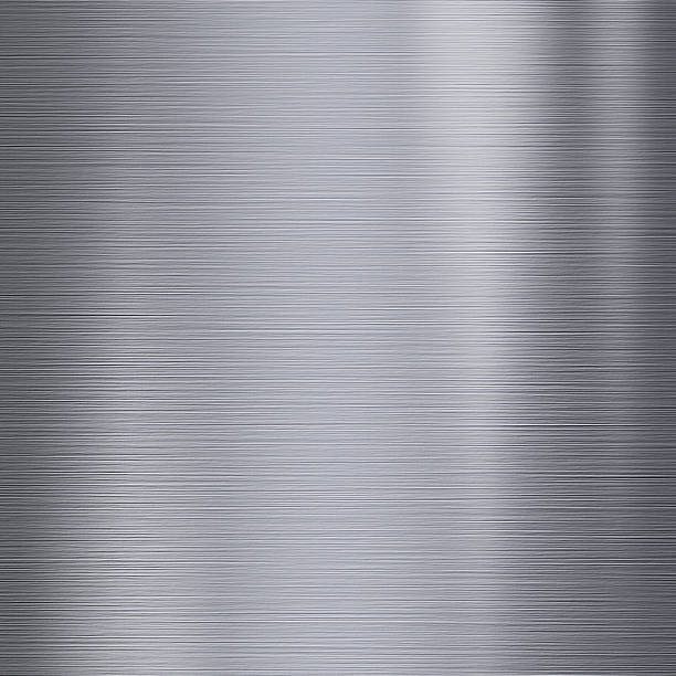 istock Brushed aluminum metal plate 483586149