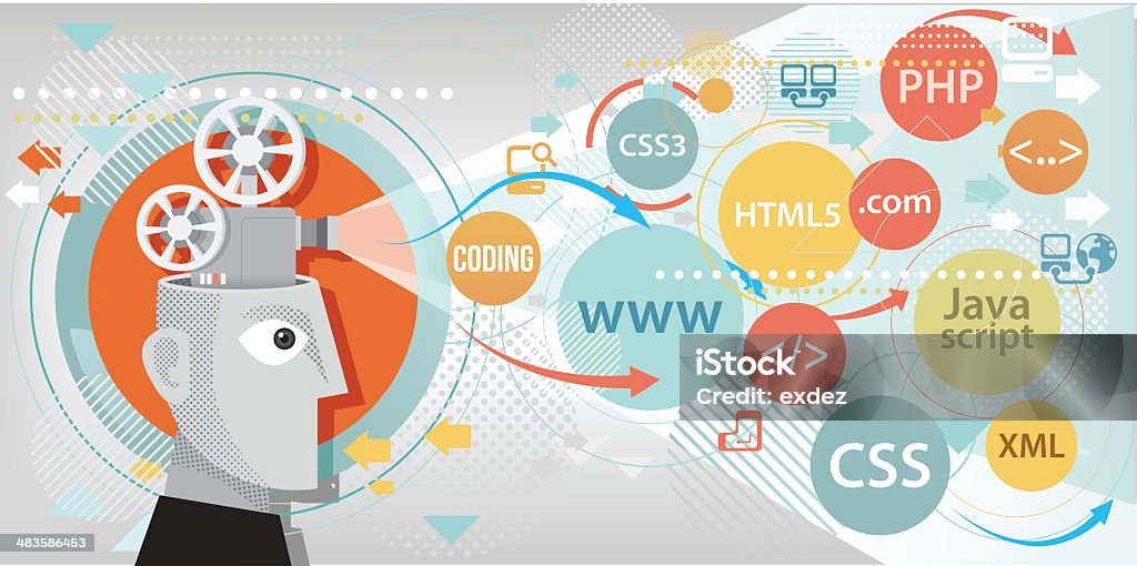 Program Projecting Programming Projection Stock Illustration - Download Image Now ...