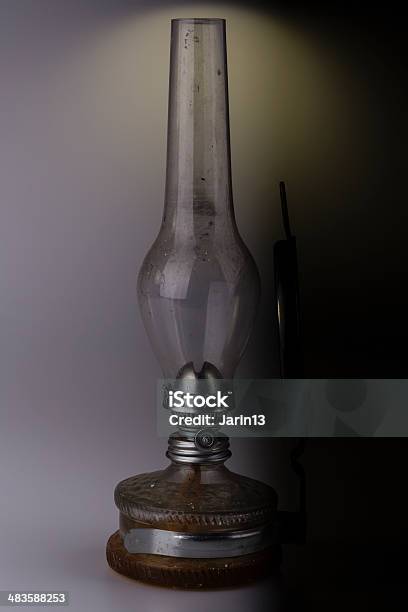 Old Kerosene Lamp Isolated On White Background Stock Photo - Download Image Now - Antique, Burning, Candle