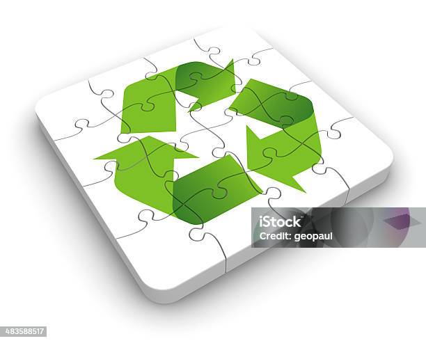 The Recycle Puzzle Stock Photo - Download Image Now - Concepts, Concepts & Topics, Cut Out