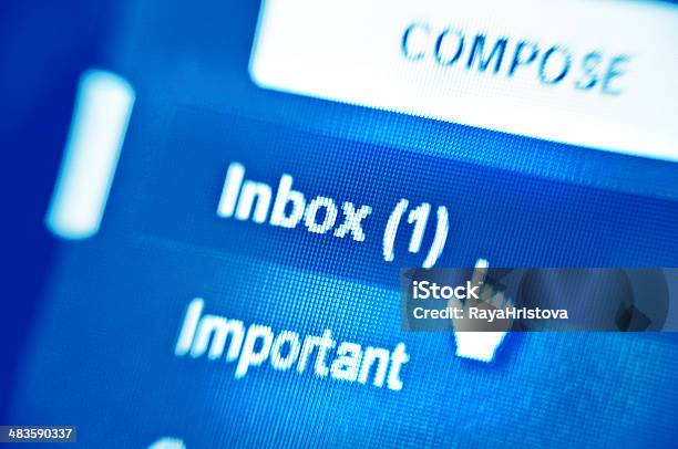 Inbox Button Stock Photo - Download Image Now - E-Mail Inbox, E-Mail, Mail