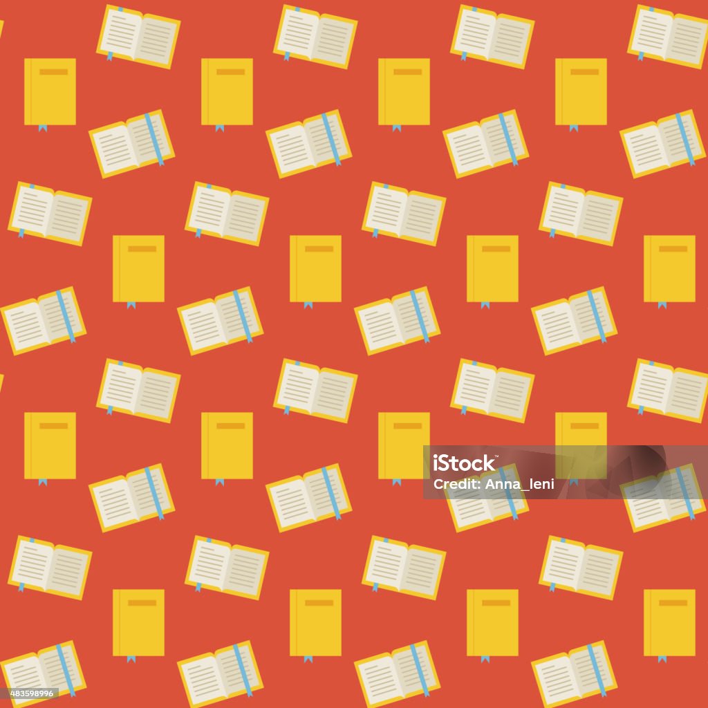 Flat Vector Seamless Pattern Many Books Flat Vector Seamless Pattern Many Books. Flat Style Texture Background. Knowledge Science and Education Template. Back to School. 2015 stock vector