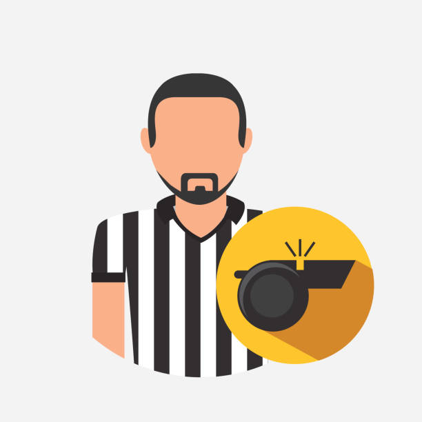 referee icon referee icon design, vector illustration eps10 graphic Touchdown stock illustrations