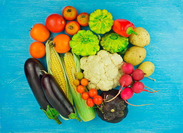 istock Close up of various colorful raw vegetables 483603360