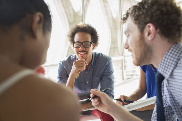 istock Creative business people in meeting 483605413