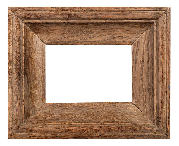 istock wide oak wood picture frame 483608488