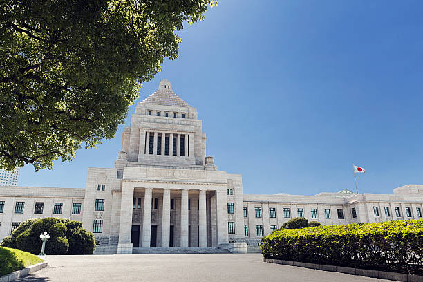 日本国会議事堂の立法府ビル東京 kokkai -gijido 夏の東京のフロント - 政府 ストックフォトと画像