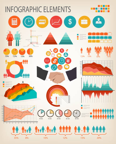 business-infografiken template.  vektor. - einzelner gegenstand grafiken stock-grafiken, -clipart, -cartoons und -symbole